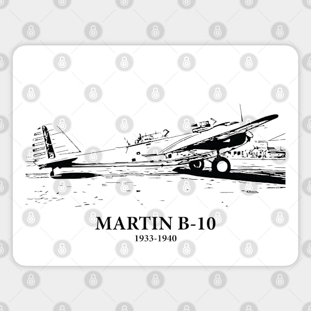 Martin B-10 1933-1940 Monoplane Bomber Magnet by Lakeric